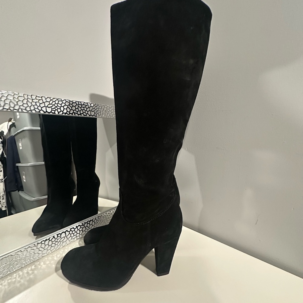 🇮🇹Progetto Italy Elegant Black Knee-High Women's Boots Sz 8.5